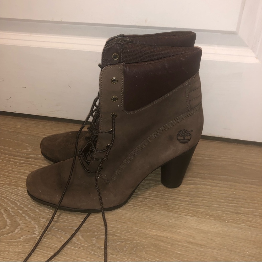 Timberland ladies heeled boots size 10